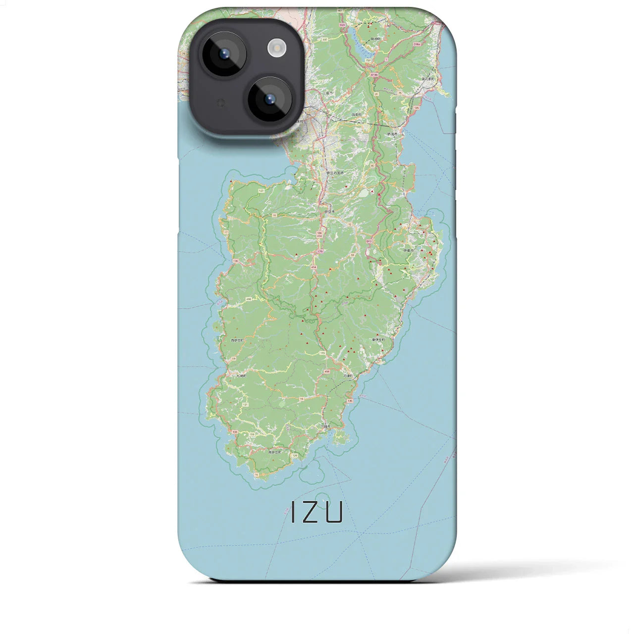 【伊豆2(静岡県)】地図柄iPhoneケース(バックカバータイプ)