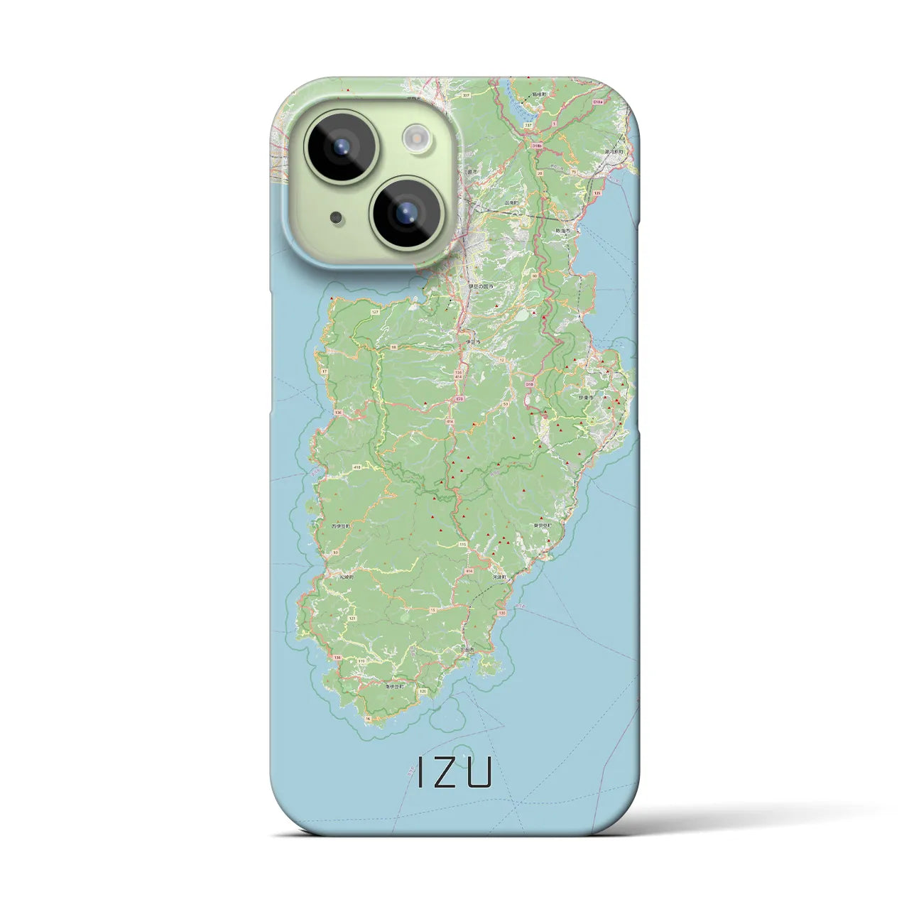 【伊豆2(静岡県)】地図柄iPhoneケース(バックカバータイプ)