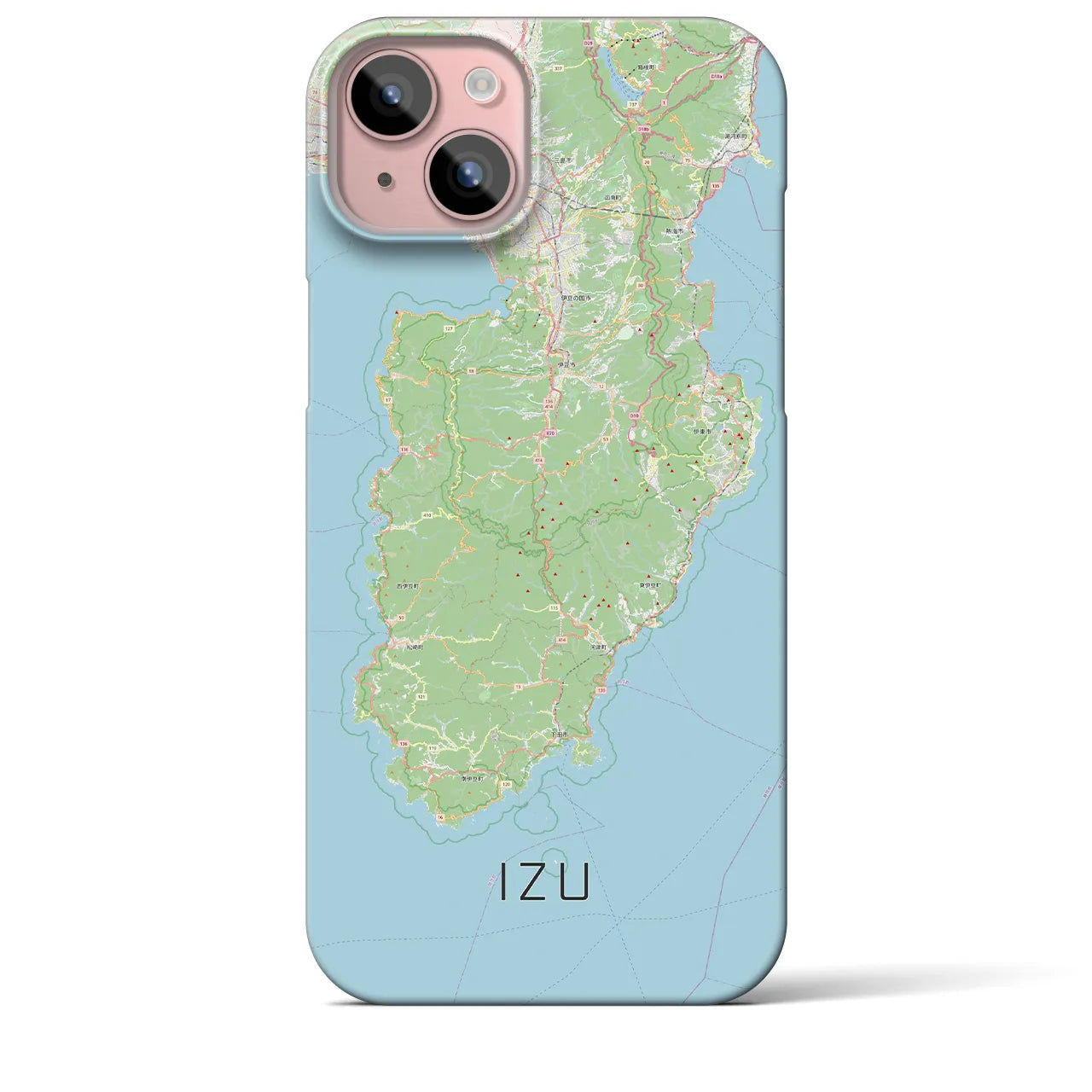 【伊豆2(静岡県)】地図柄iPhoneケース(バックカバータイプ)
