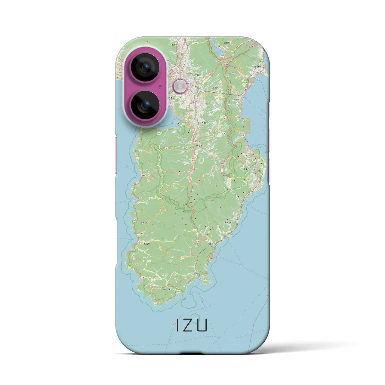 【伊豆2(静岡県)】地図柄iPhoneケース(バックカバータイプ)