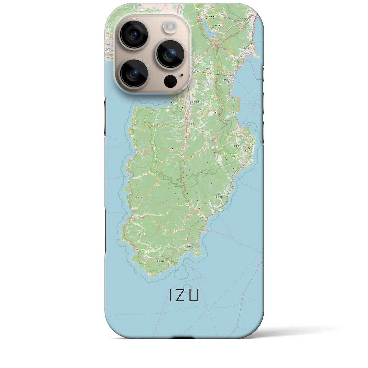 【伊豆2(静岡県)】地図柄iPhoneケース(バックカバータイプ)