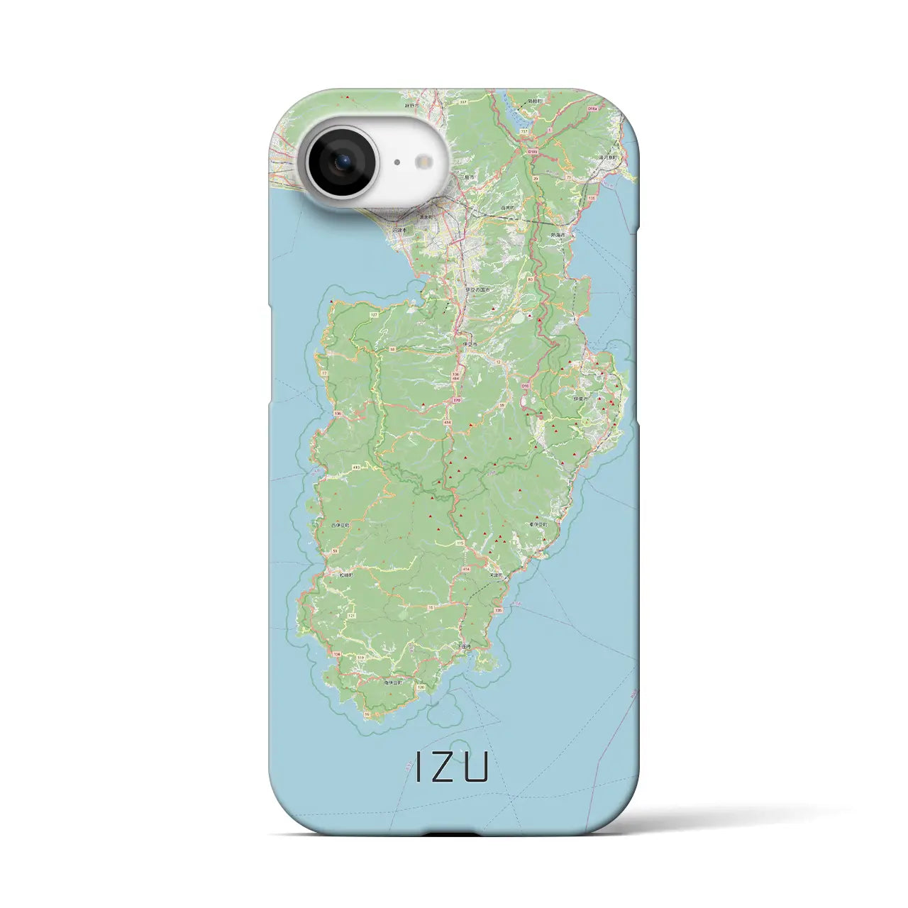 【伊豆2(静岡県)】地図柄iPhoneケース(バックカバータイプ)