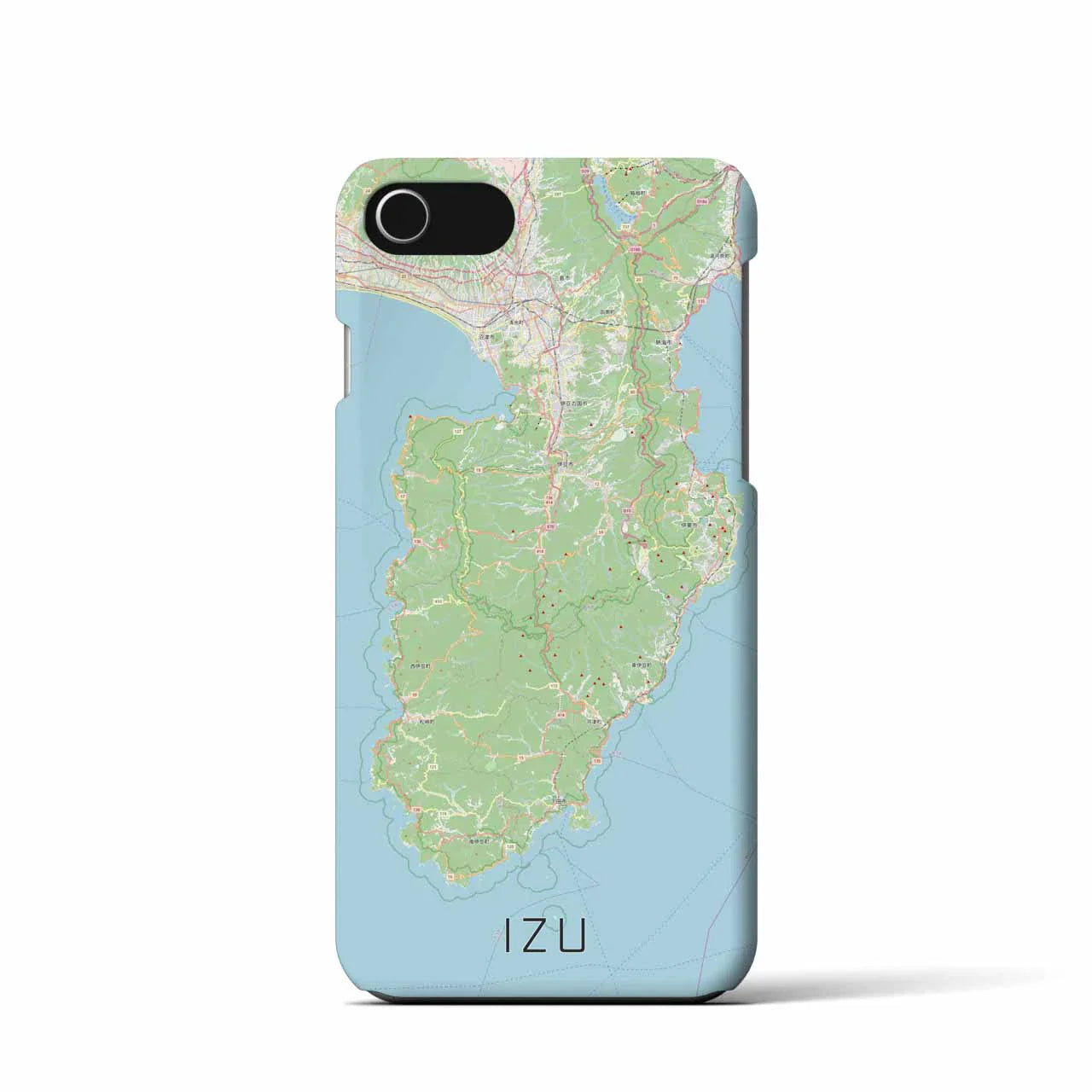 【伊豆2(静岡県)】地図柄iPhoneケース(バックカバータイプ)