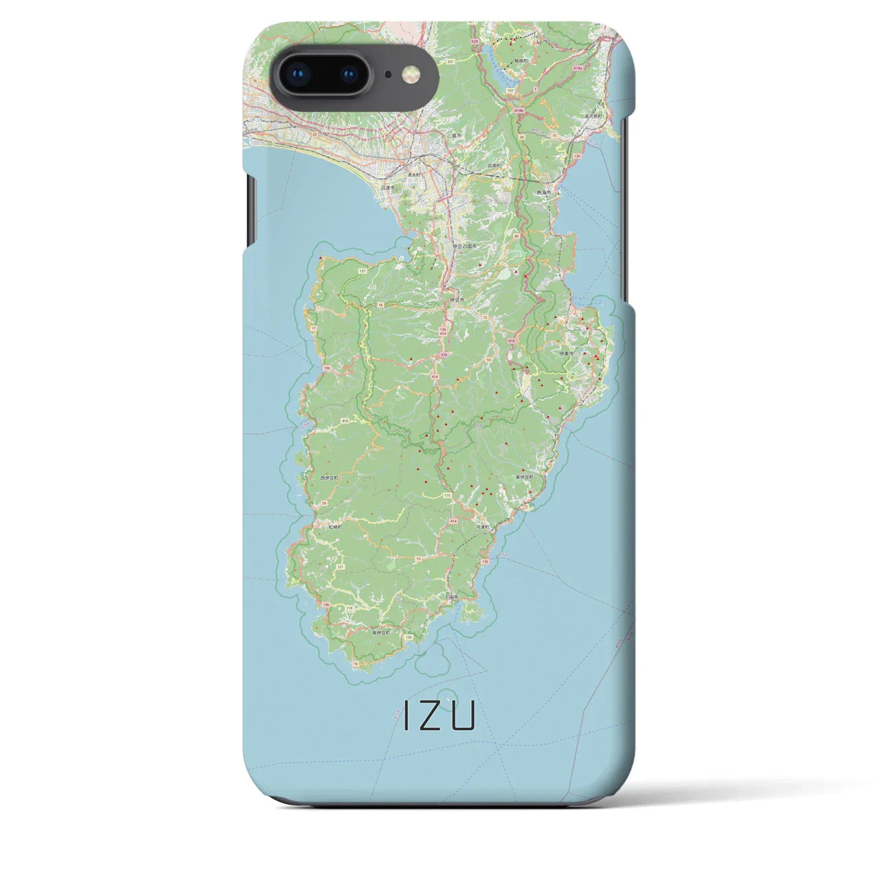 【伊豆2(静岡県)】地図柄iPhoneケース(バックカバータイプ)