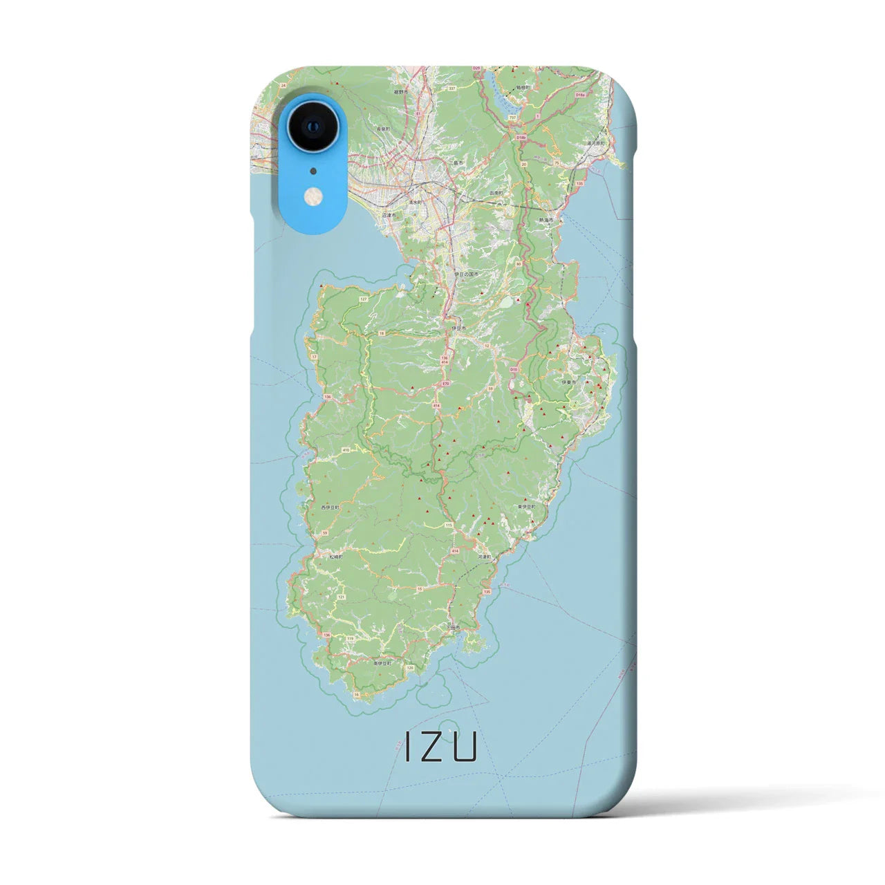 【伊豆2(静岡県)】地図柄iPhoneケース(バックカバータイプ)