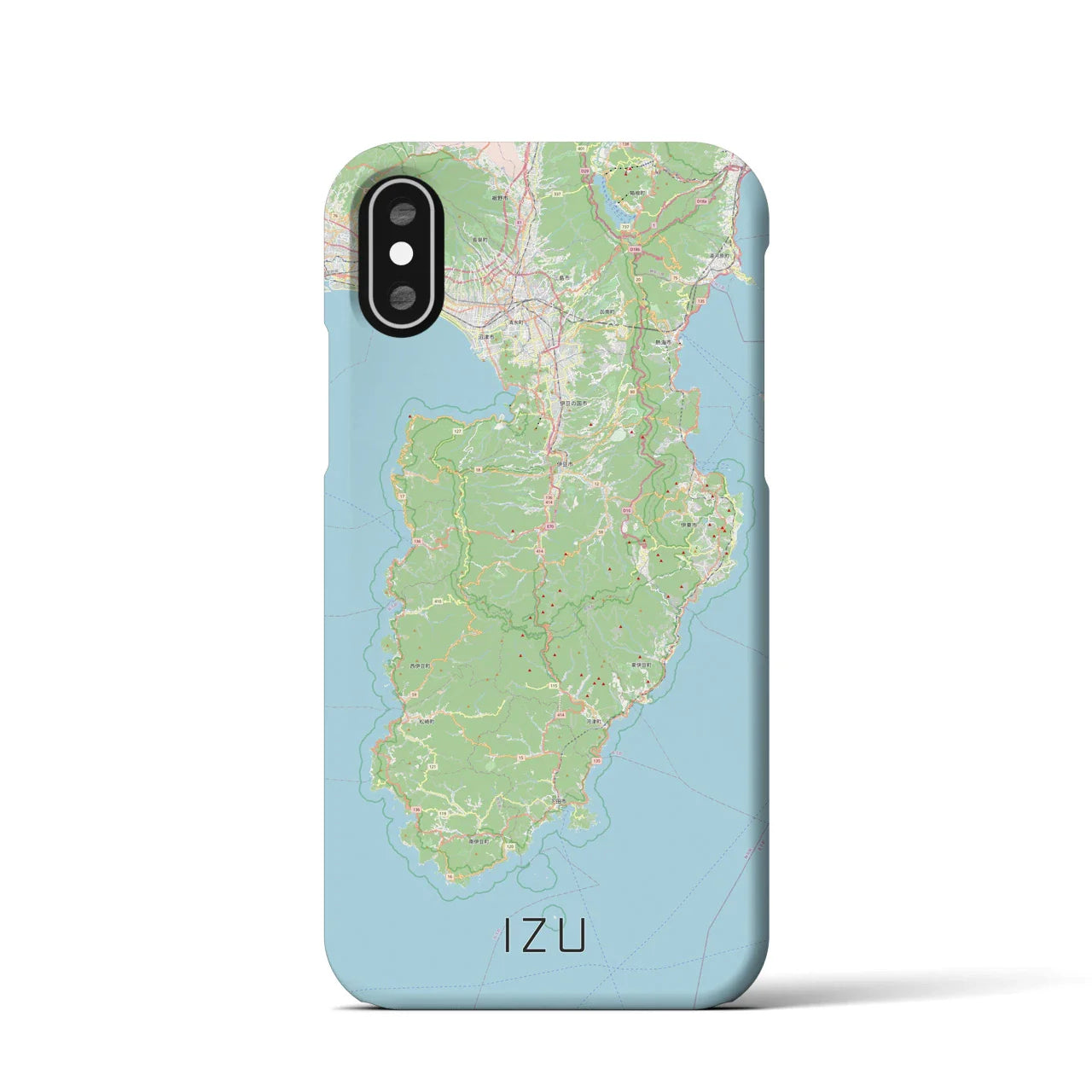 【伊豆2(静岡県)】地図柄iPhoneケース(バックカバータイプ)