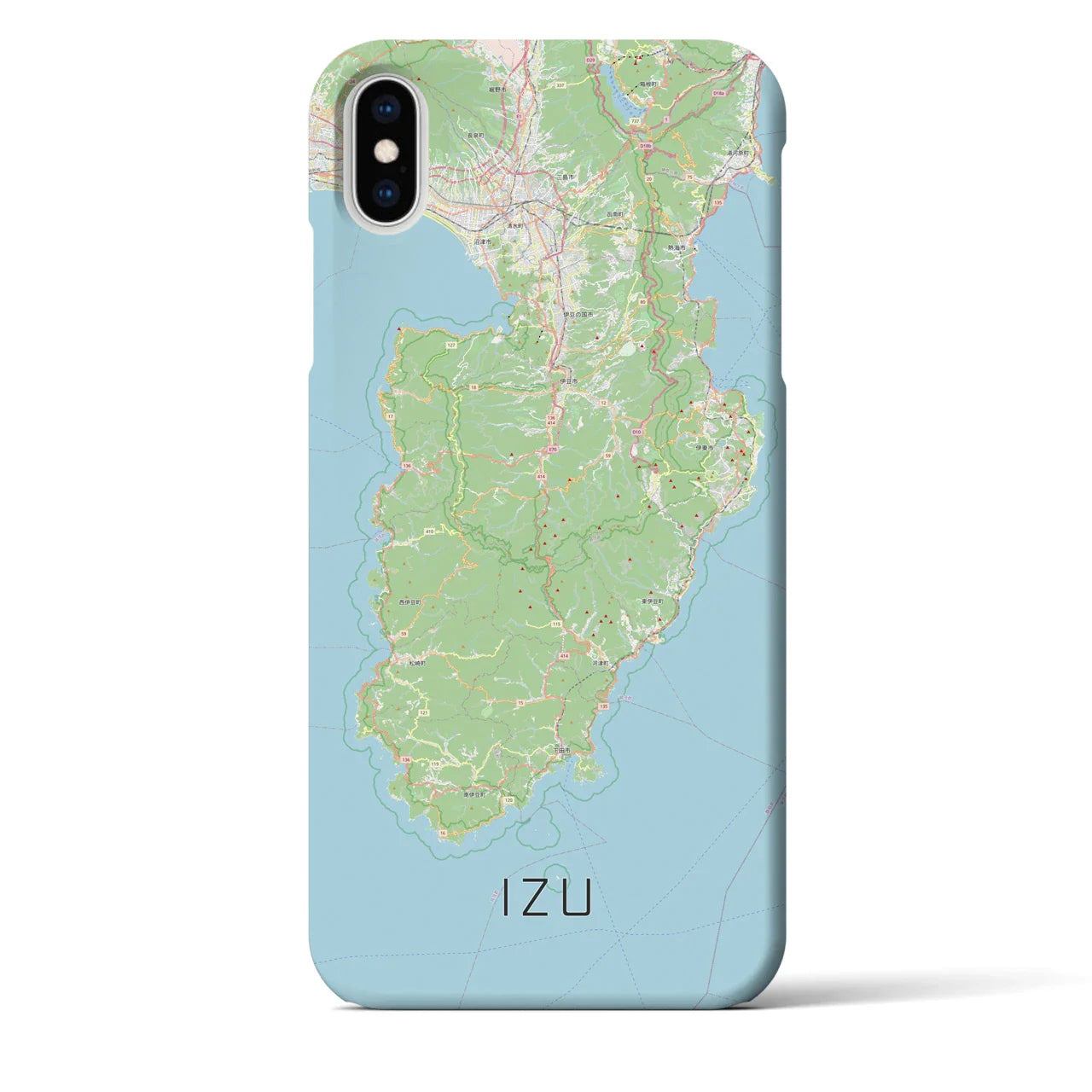 【伊豆2(静岡県)】地図柄iPhoneケース(バックカバータイプ)