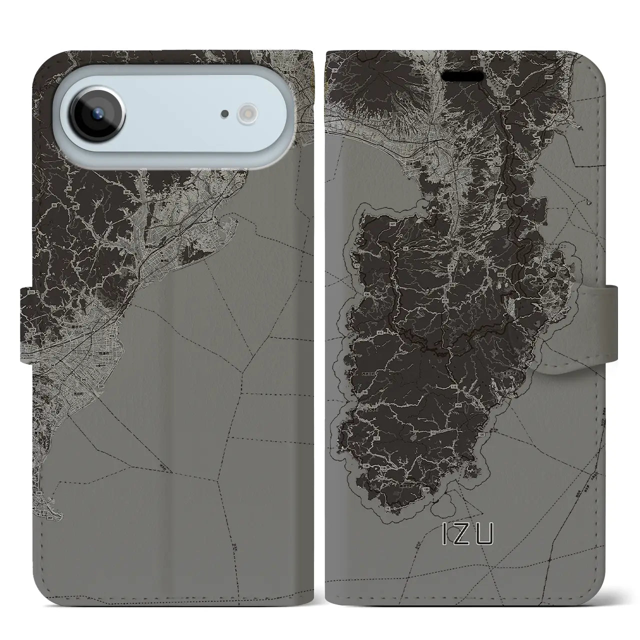 【伊豆2(静岡県)】地図柄iPhoneケース(手帳タイプ)