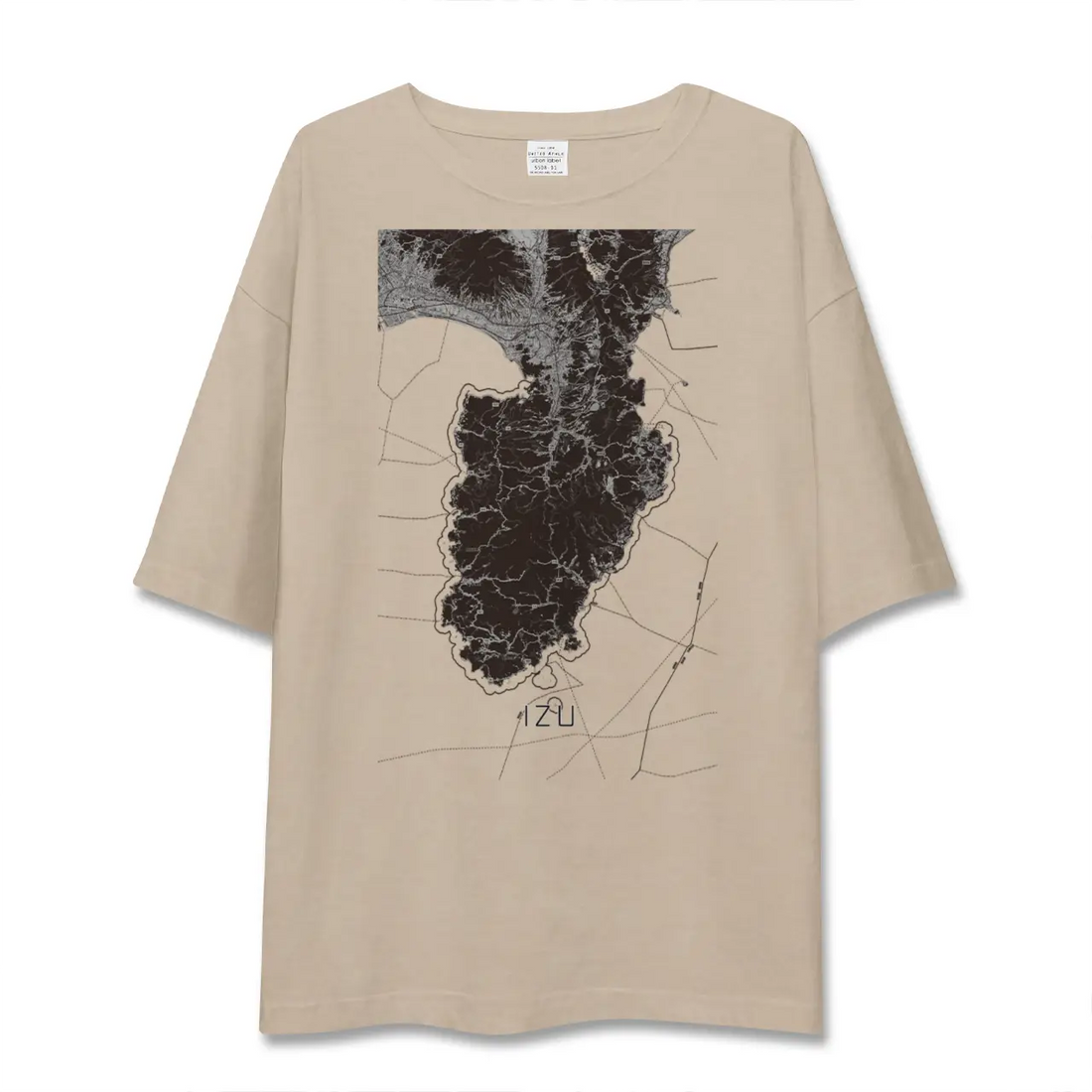 【伊豆2(静岡県)】地図柄ビッグシルエットTシャツ