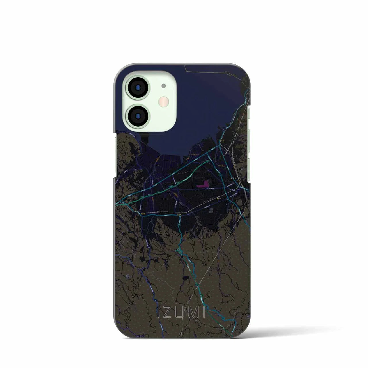 【出水(鹿児島県)】地図柄iPhoneケース(バックカバータイプ)