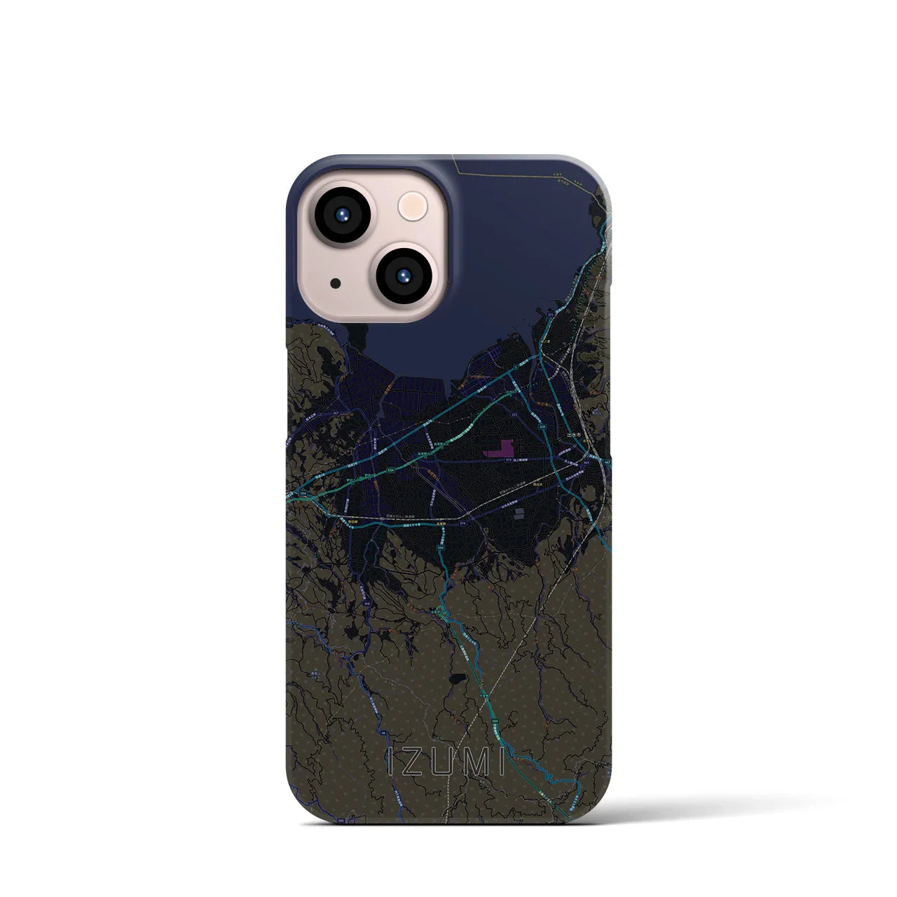 【出水(鹿児島県)】地図柄iPhoneケース(バックカバータイプ)