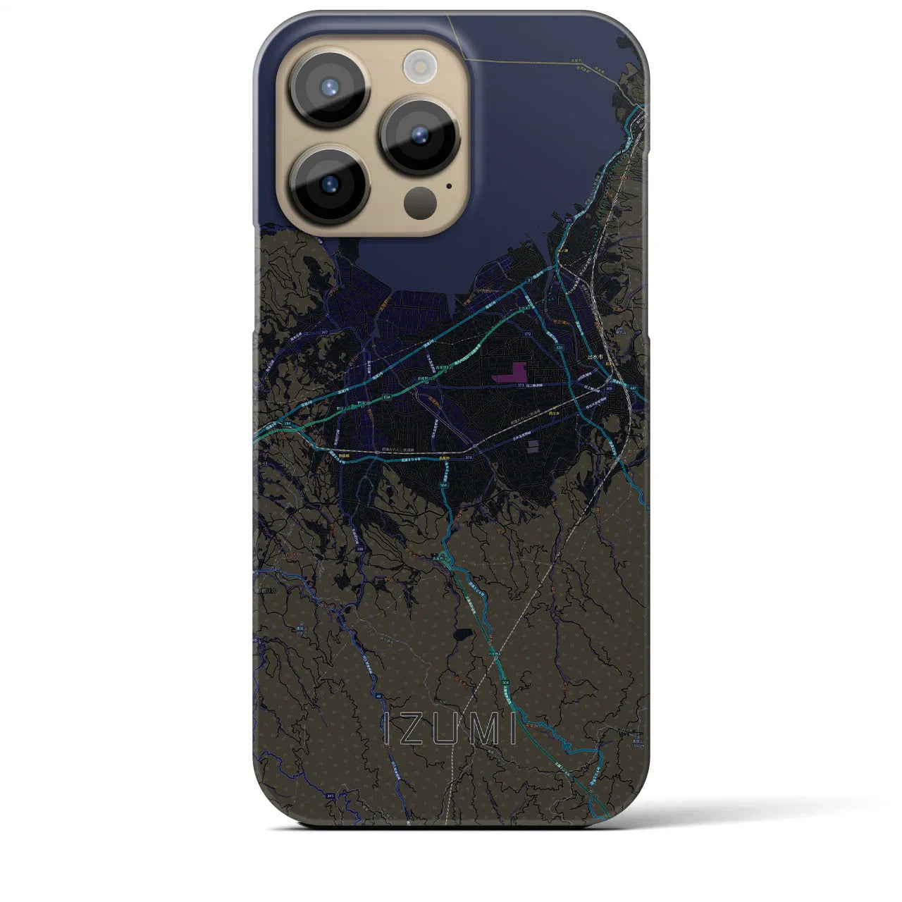 【出水(鹿児島県)】地図柄iPhoneケース(バックカバータイプ)