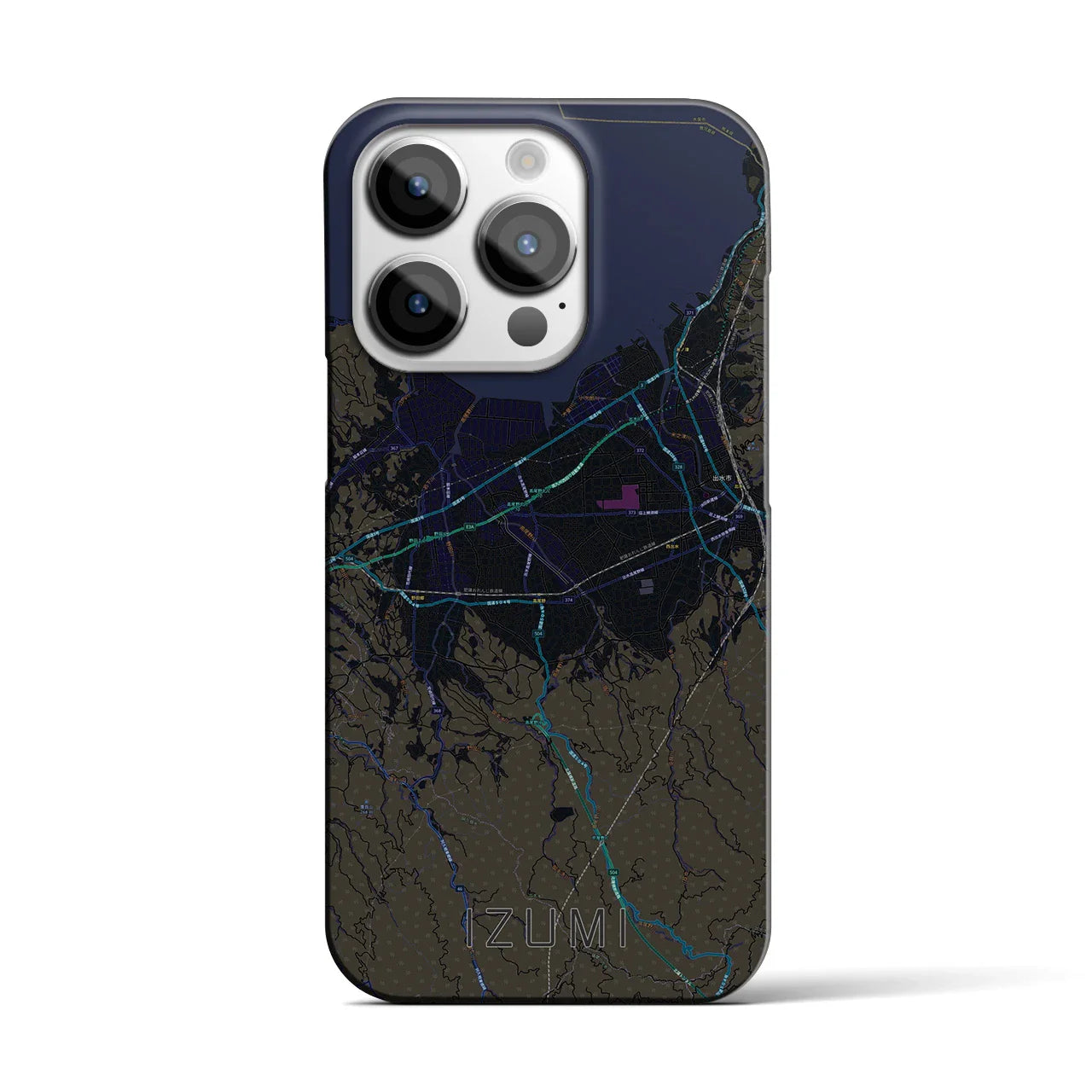 【出水(鹿児島県)】地図柄iPhoneケース(バックカバータイプ)