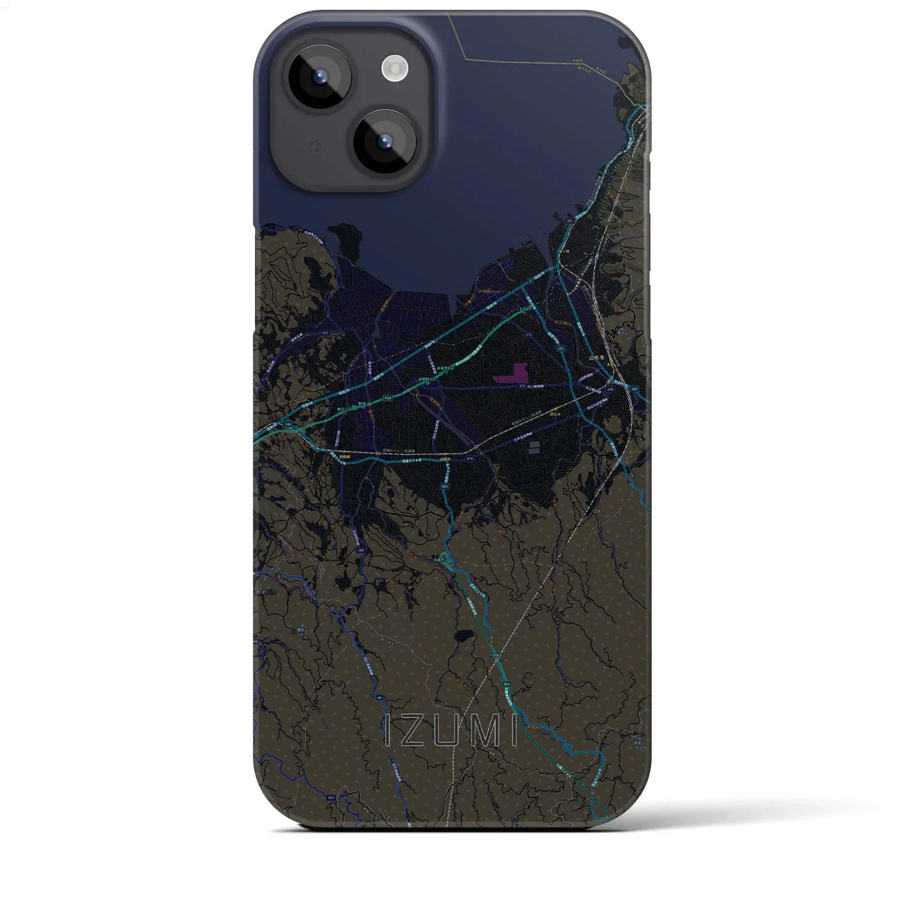 【出水(鹿児島県)】地図柄iPhoneケース(バックカバータイプ)