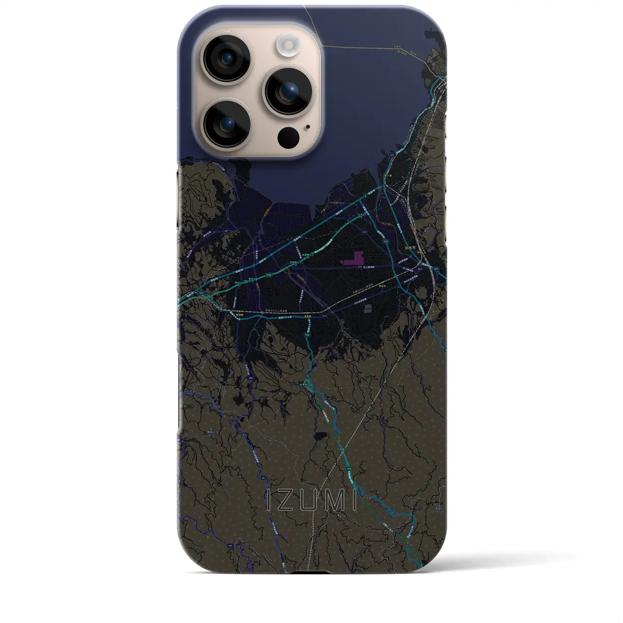 【出水(鹿児島県)】地図柄iPhoneケース(バックカバータイプ)