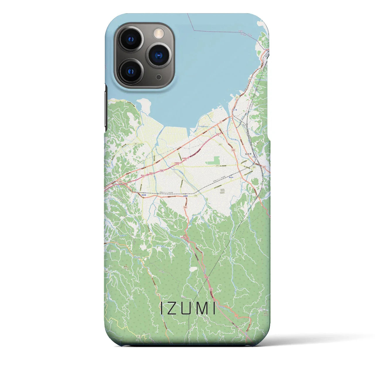 【出水(鹿児島県)】地図柄iPhoneケース(バックカバータイプ)