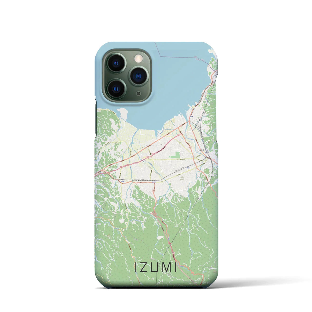 【出水(鹿児島県)】地図柄iPhoneケース(バックカバータイプ)