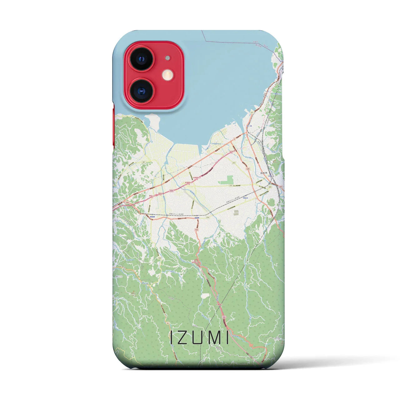 【出水(鹿児島県)】地図柄iPhoneケース(バックカバータイプ)