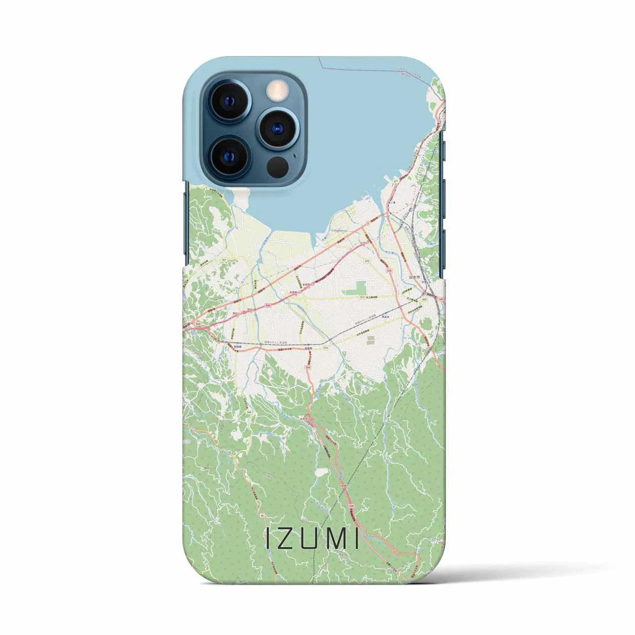 【出水(鹿児島県)】地図柄iPhoneケース(バックカバータイプ)