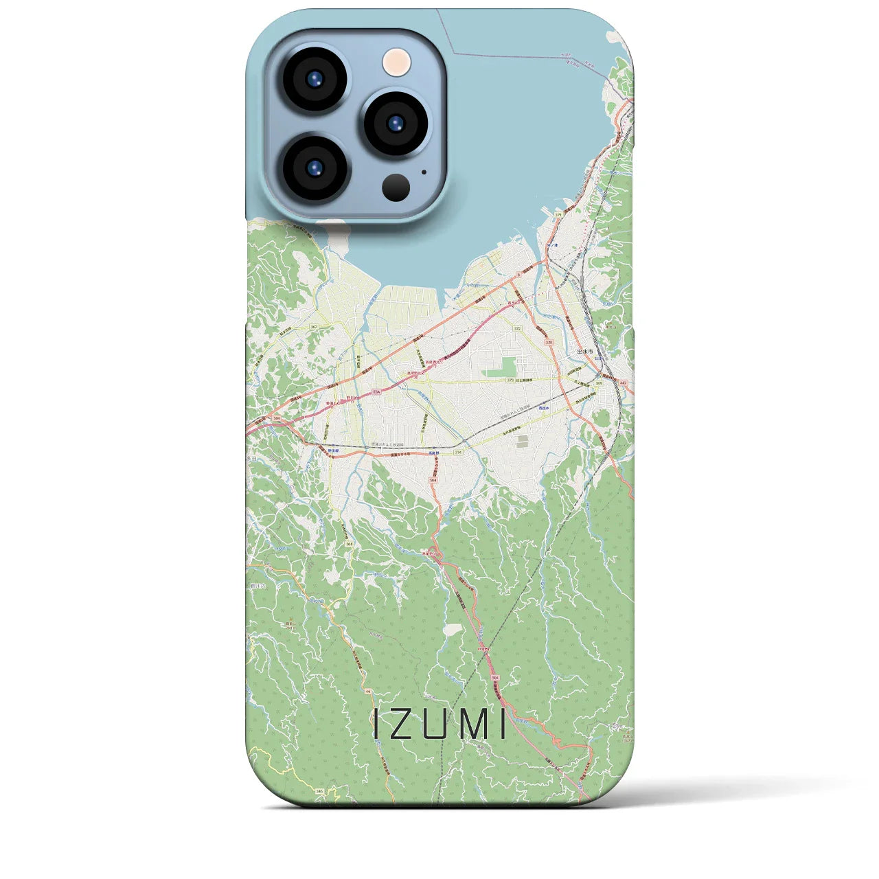 【出水(鹿児島県)】地図柄iPhoneケース(バックカバータイプ)