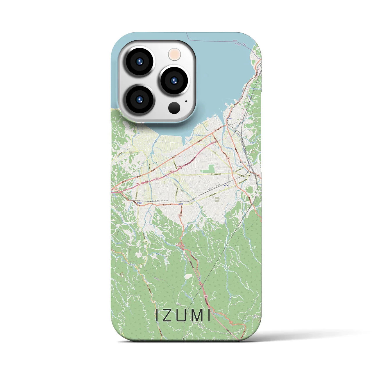 【出水(鹿児島県)】地図柄iPhoneケース(バックカバータイプ)