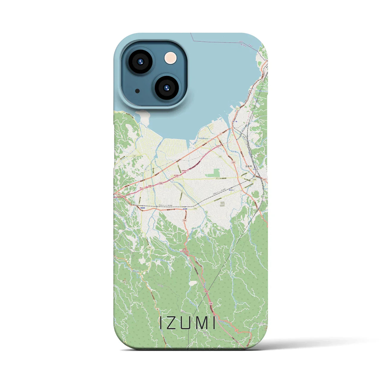 【出水(鹿児島県)】地図柄iPhoneケース(バックカバータイプ)