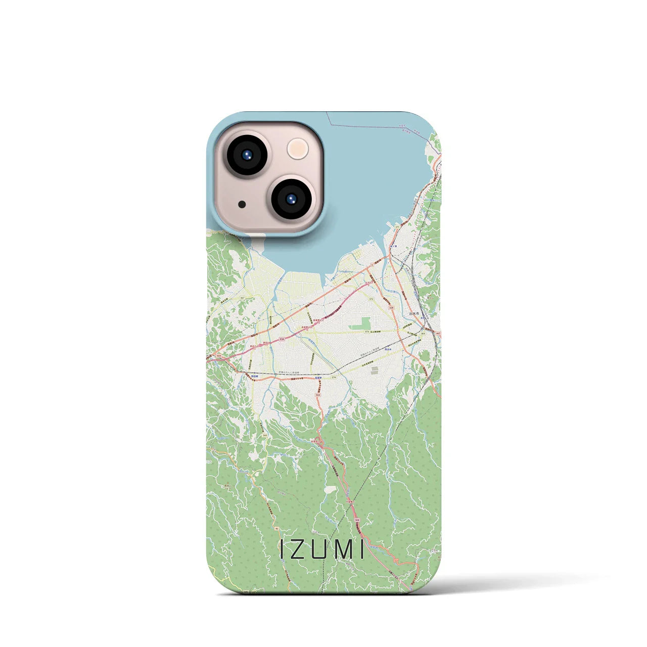 【出水(鹿児島県)】地図柄iPhoneケース(バックカバータイプ)