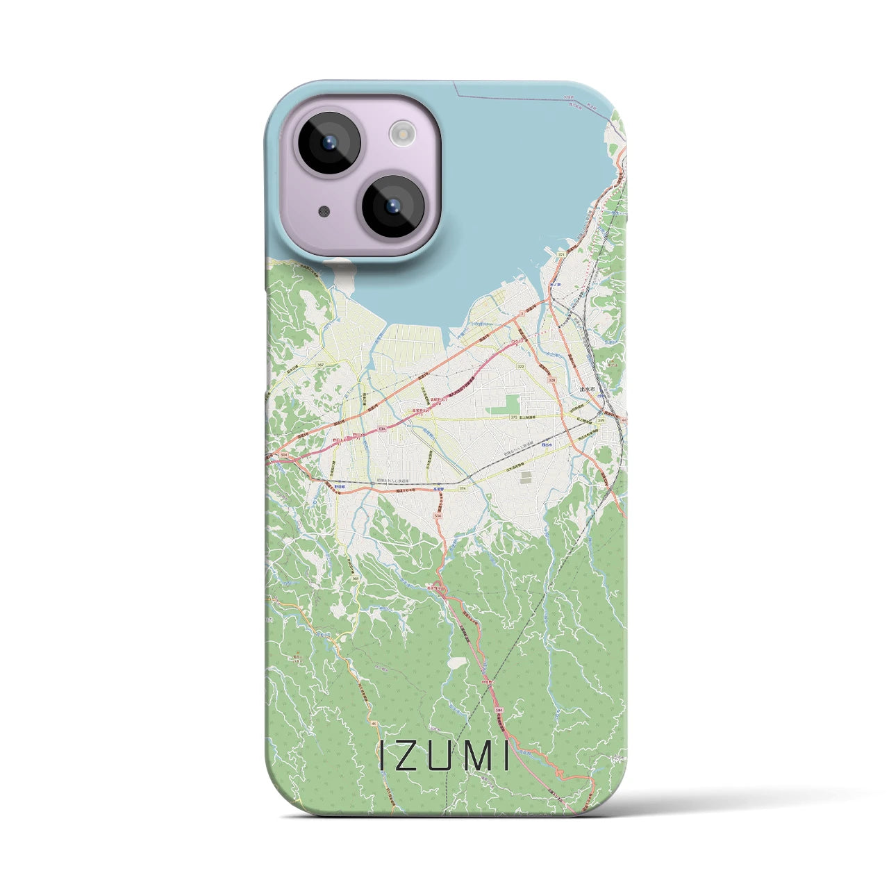 【出水(鹿児島県)】地図柄iPhoneケース(バックカバータイプ)