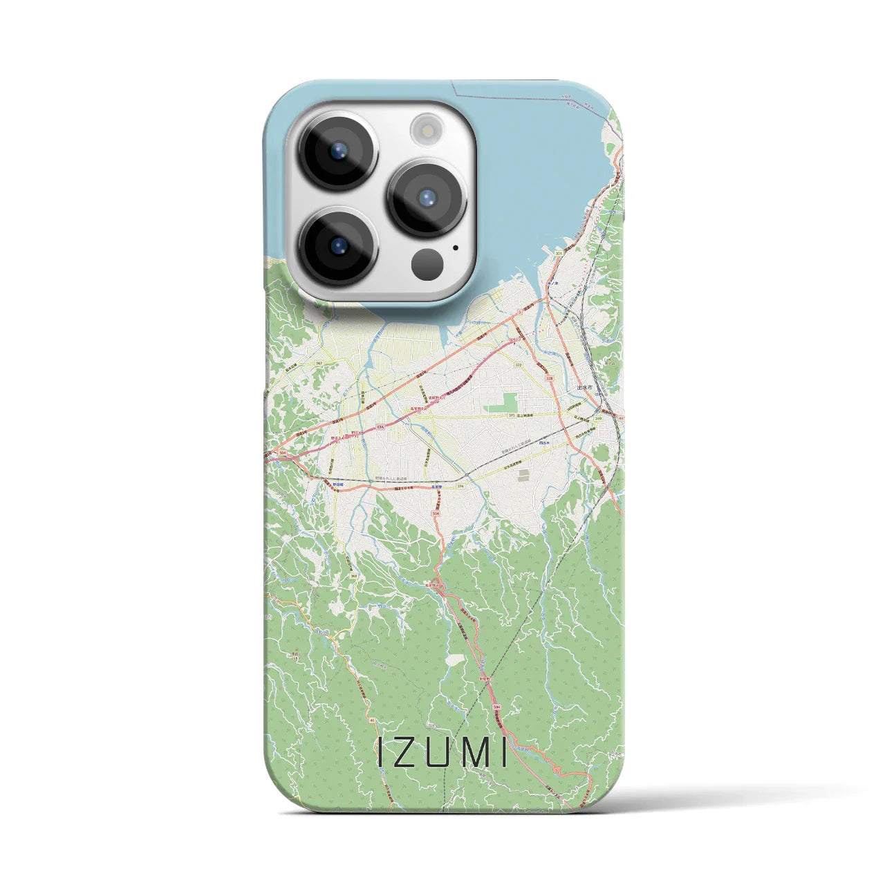 【出水(鹿児島県)】地図柄iPhoneケース(バックカバータイプ)