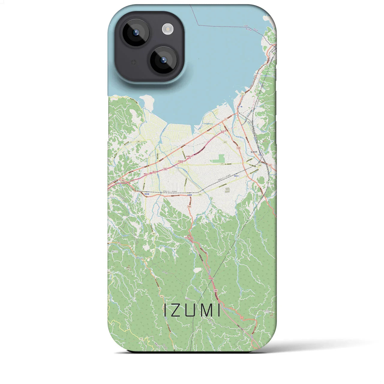 【出水(鹿児島県)】地図柄iPhoneケース(バックカバータイプ)