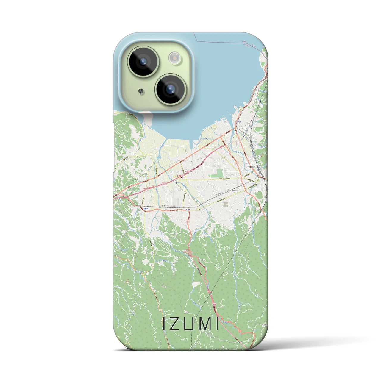 【出水(鹿児島県)】地図柄iPhoneケース(バックカバータイプ)