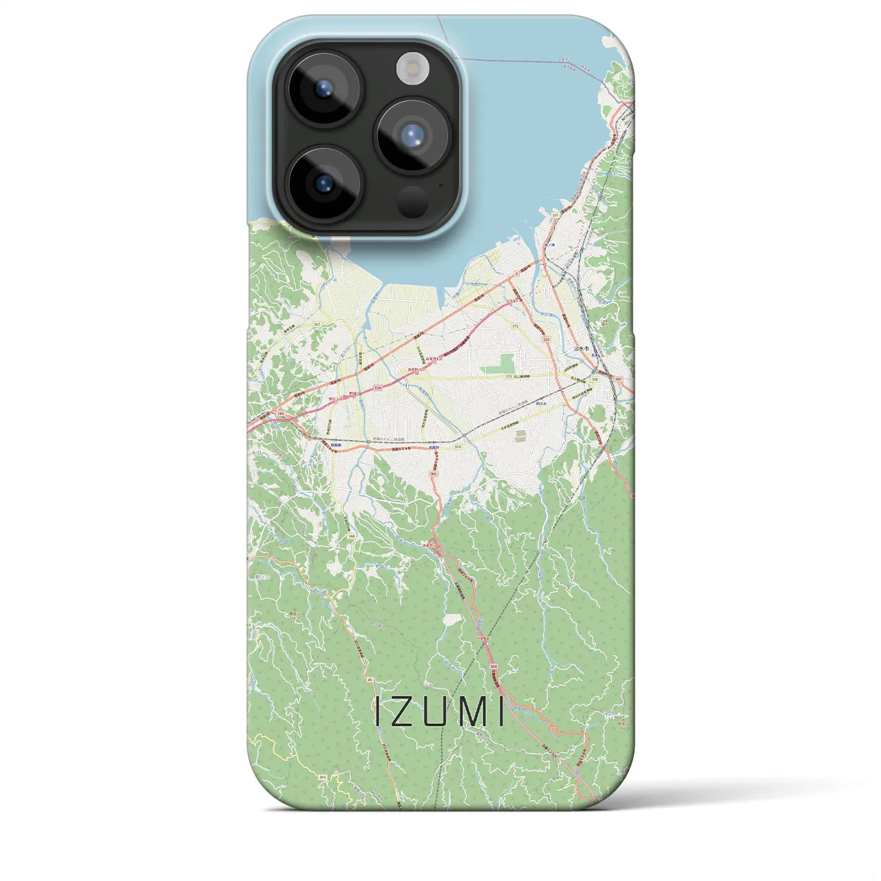 【出水(鹿児島県)】地図柄iPhoneケース(バックカバータイプ)