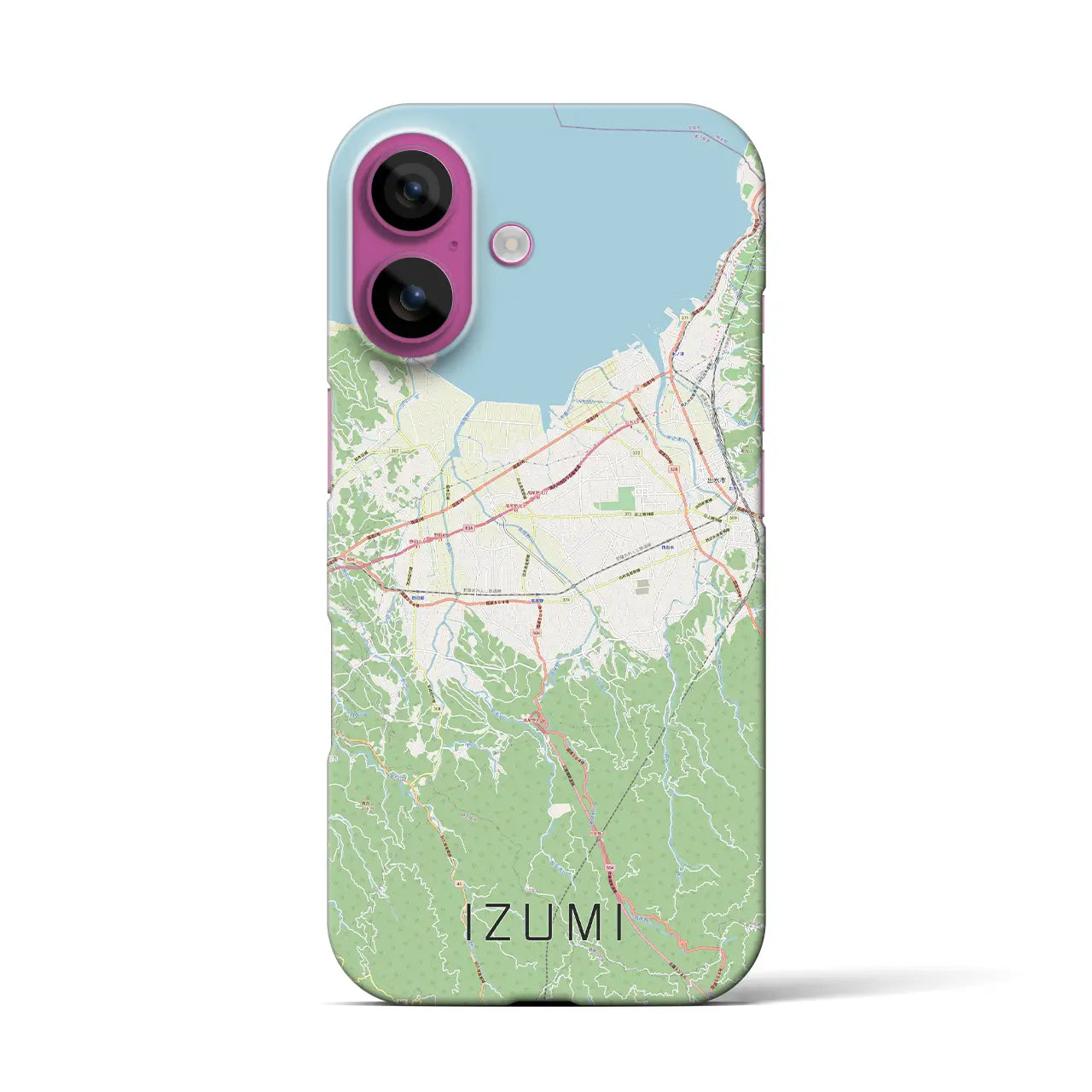 【出水(鹿児島県)】地図柄iPhoneケース(バックカバータイプ)