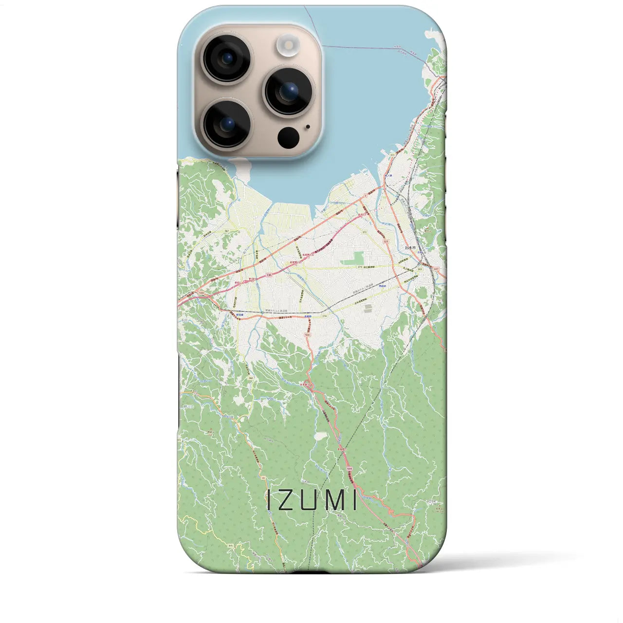【出水(鹿児島県)】地図柄iPhoneケース(バックカバータイプ)