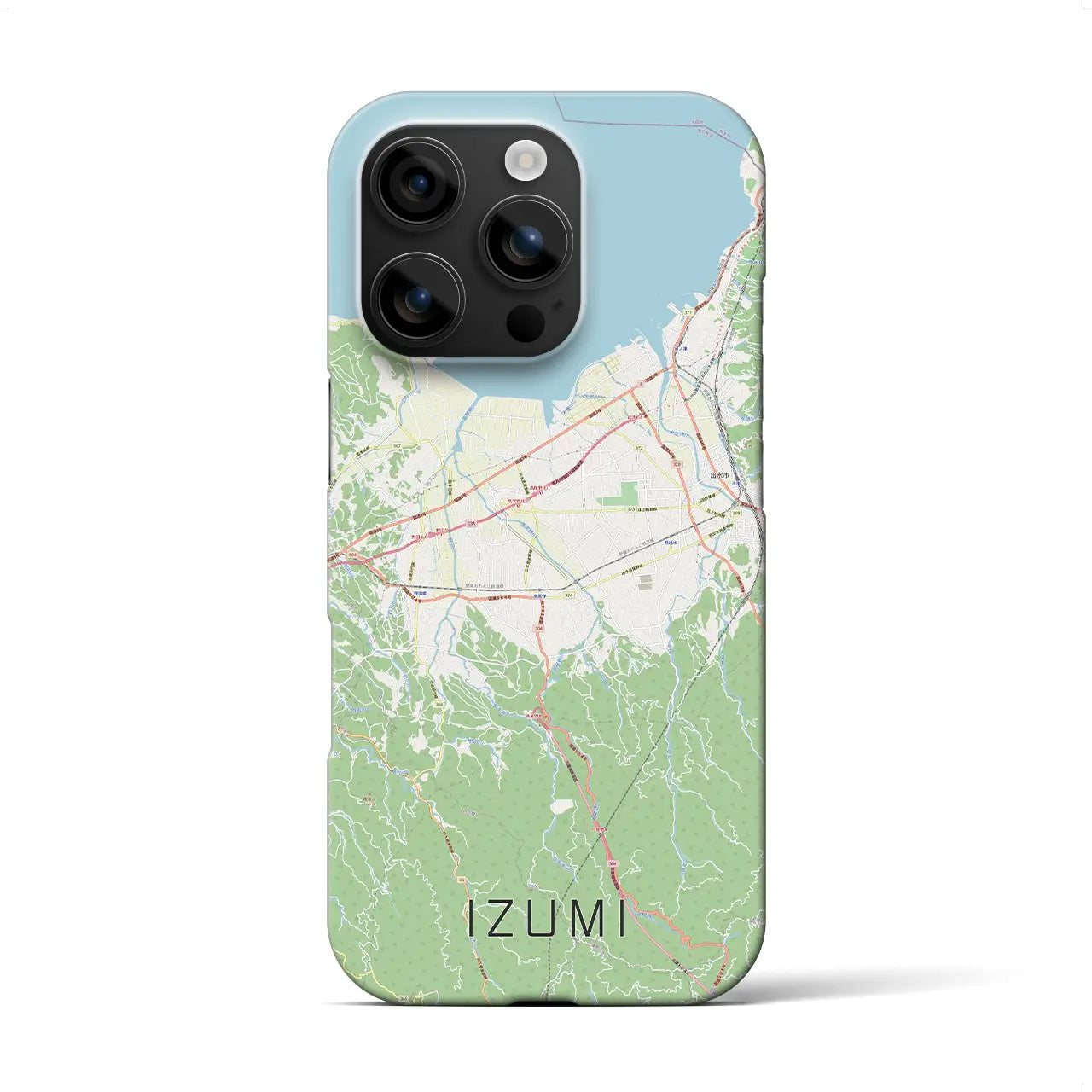 【出水(鹿児島県)】地図柄iPhoneケース(バックカバータイプ)