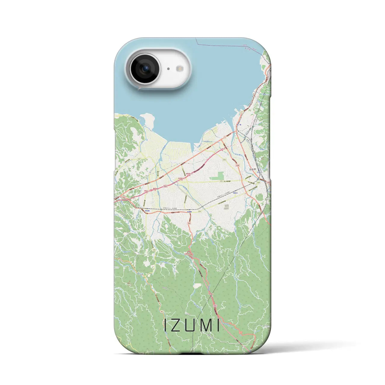 【出水(鹿児島県)】地図柄iPhoneケース(バックカバータイプ)