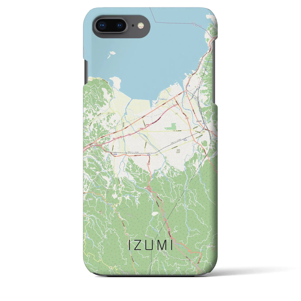 【出水(鹿児島県)】地図柄iPhoneケース(バックカバータイプ)
