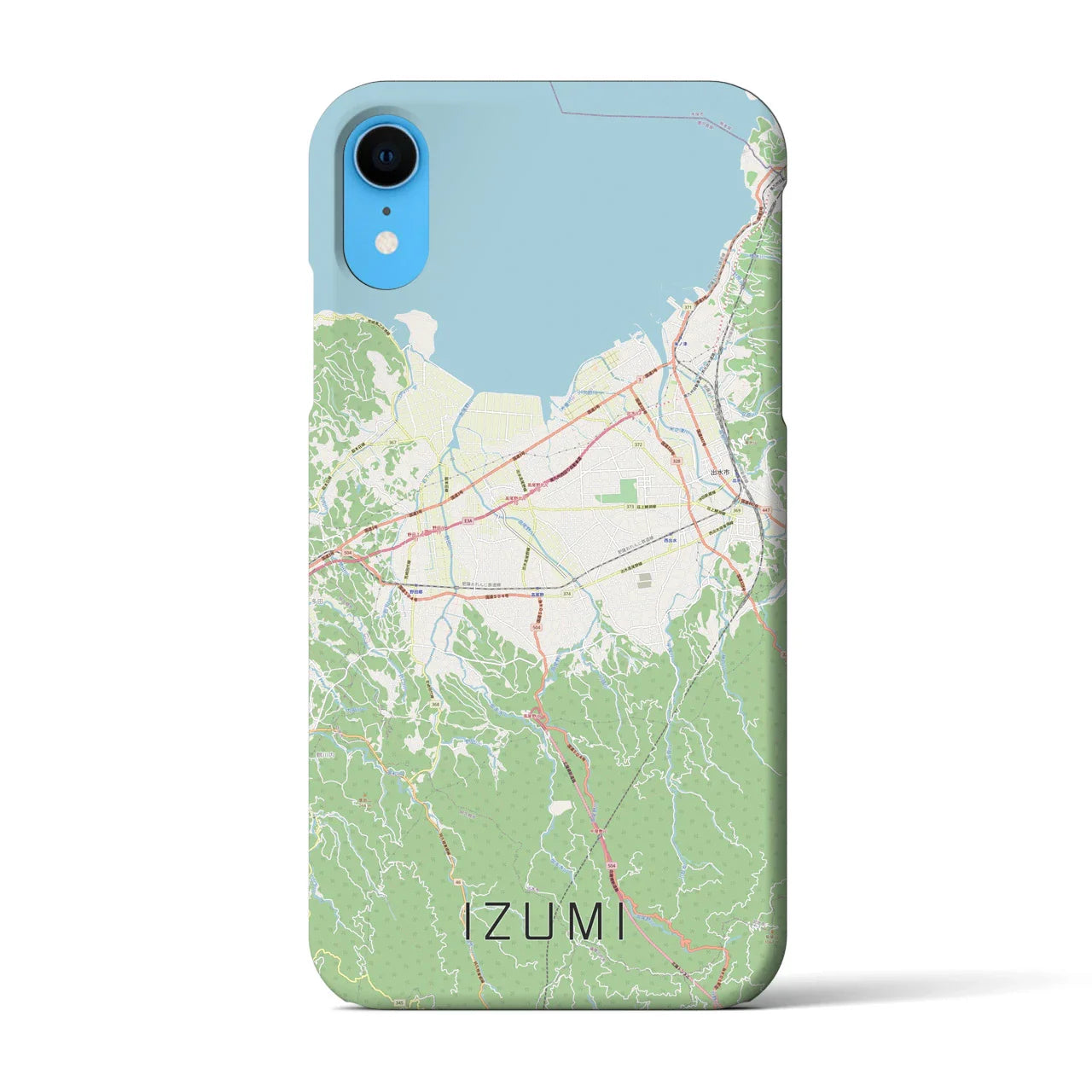 【出水(鹿児島県)】地図柄iPhoneケース(バックカバータイプ)