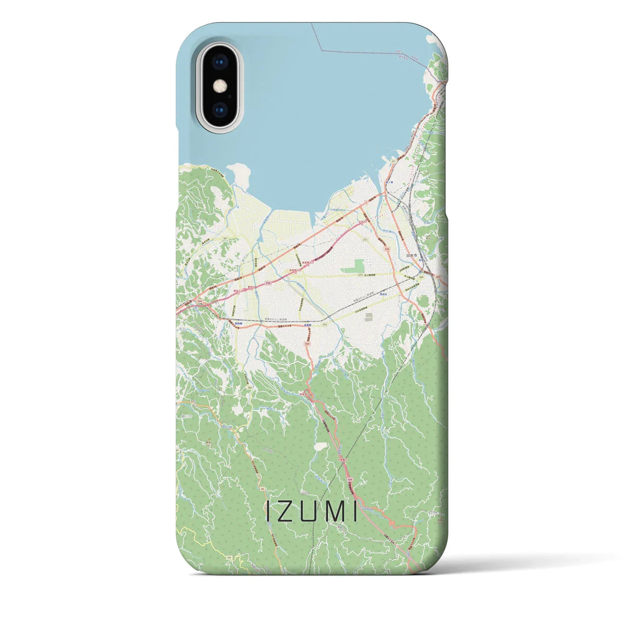 【出水(鹿児島県)】地図柄iPhoneケース(バックカバータイプ)
