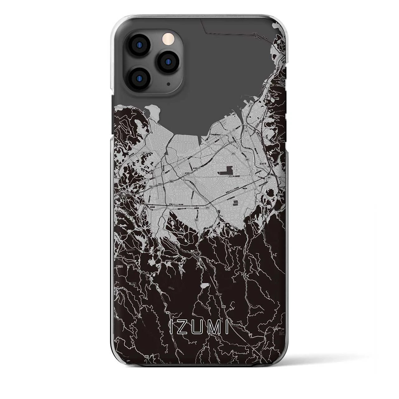 【出水(鹿児島県)】地図柄iPhoneケース(クリアタイプ)