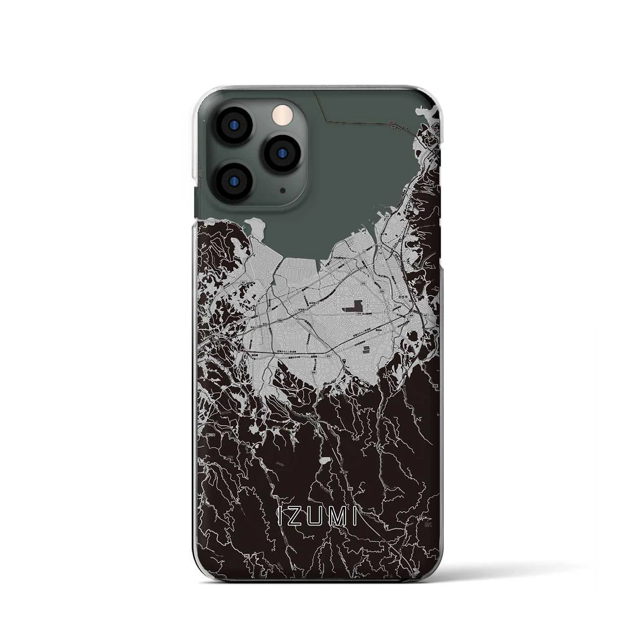 【出水(鹿児島県)】地図柄iPhoneケース(クリアタイプ)