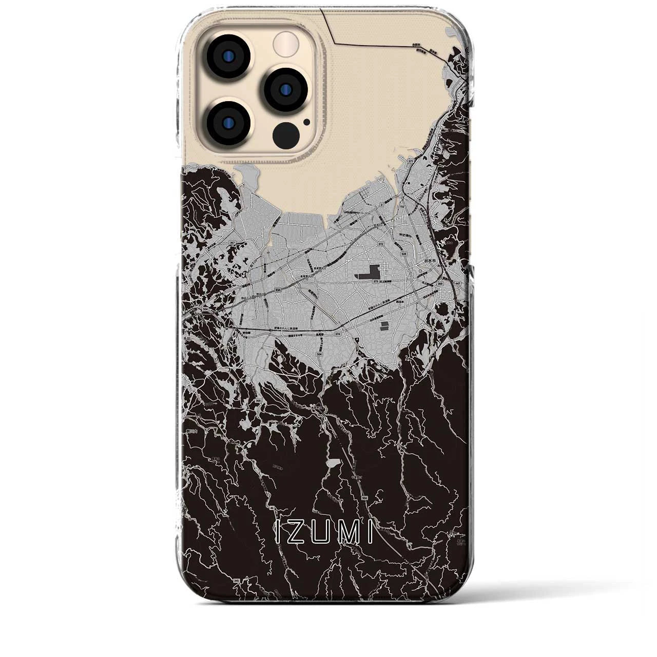 【出水(鹿児島県)】地図柄iPhoneケース(クリアタイプ)