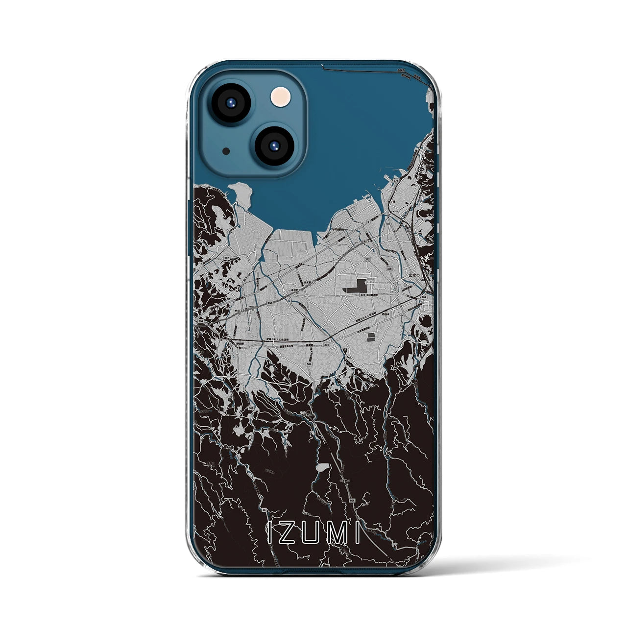 【出水(鹿児島県)】地図柄iPhoneケース(クリアタイプ)