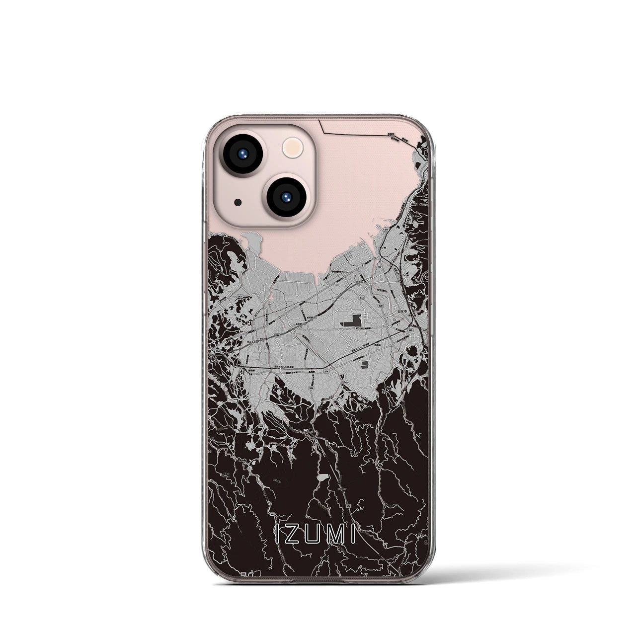 【出水(鹿児島県)】地図柄iPhoneケース(クリアタイプ)