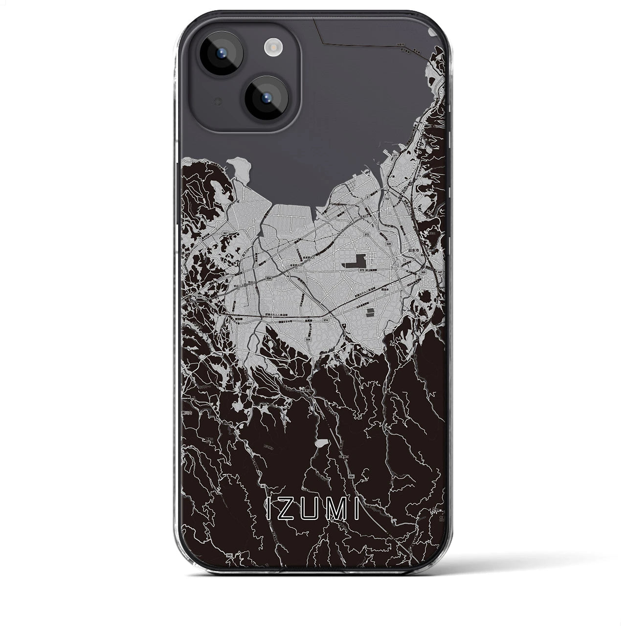 【出水(鹿児島県)】地図柄iPhoneケース(クリアタイプ)