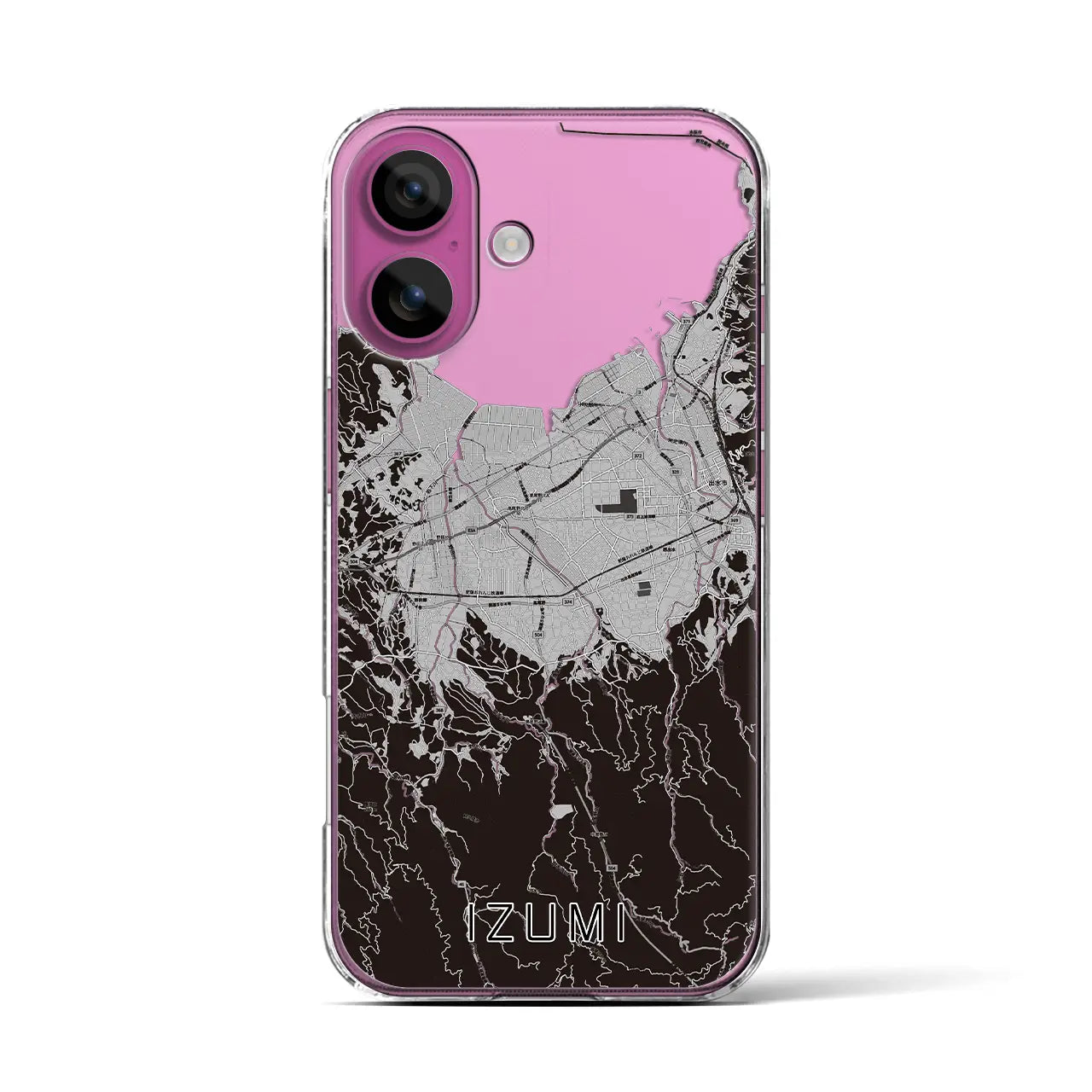 【出水(鹿児島県)】地図柄iPhoneケース(クリアタイプ)