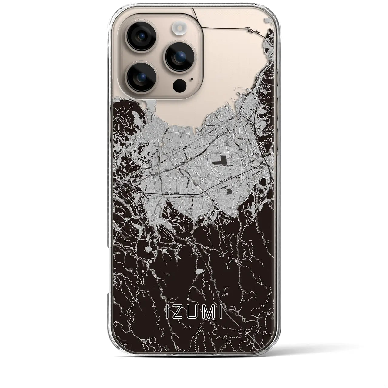 【出水(鹿児島県)】地図柄iPhoneケース(クリアタイプ)