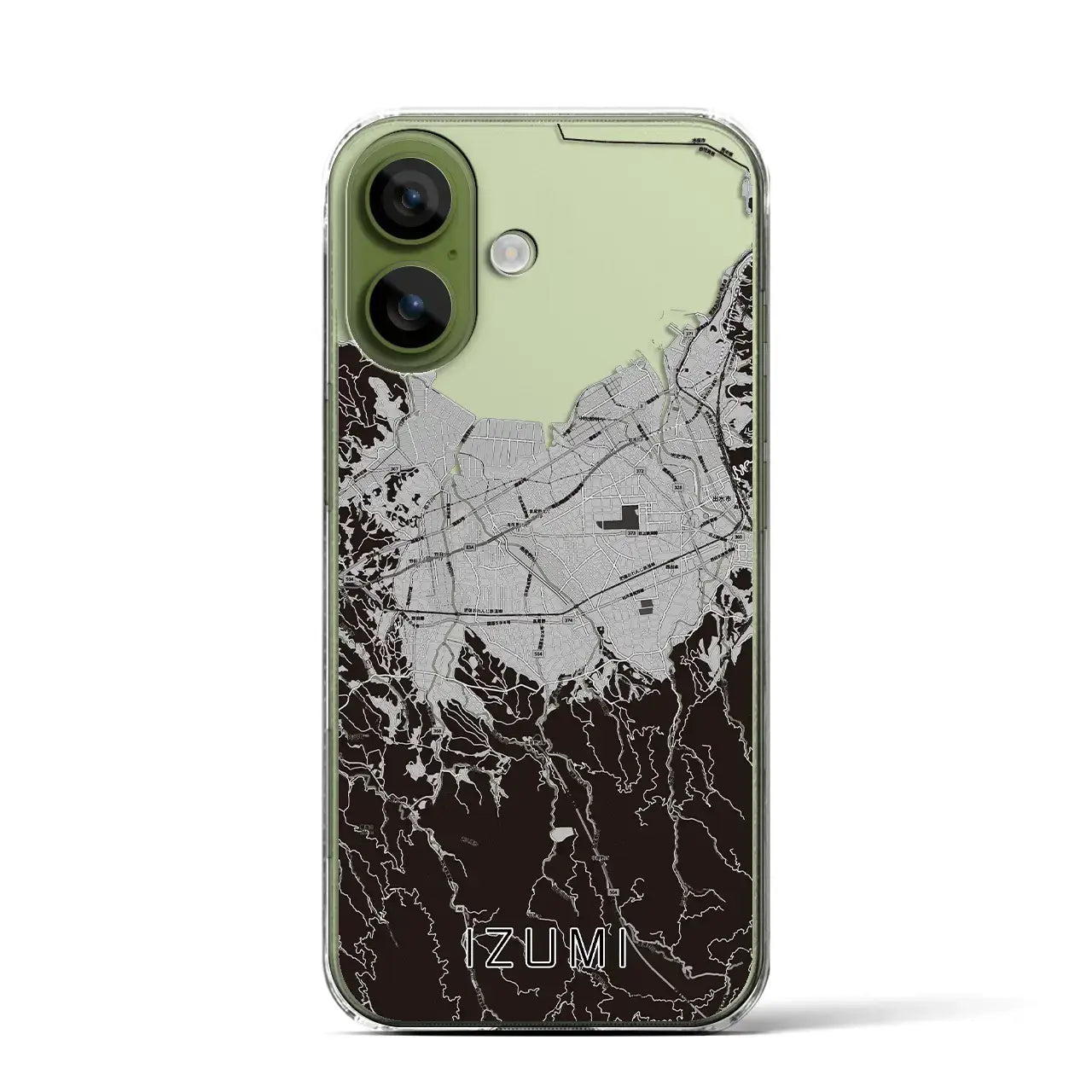 【出水(鹿児島県)】地図柄iPhoneケース(クリアタイプ)