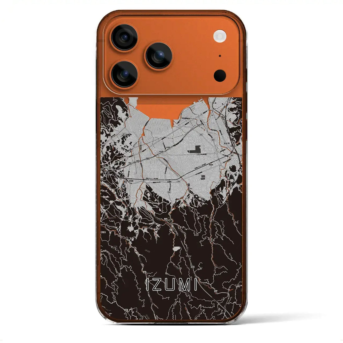 【出水(鹿児島県)】地図柄iPhoneケース(クリアタイプ)