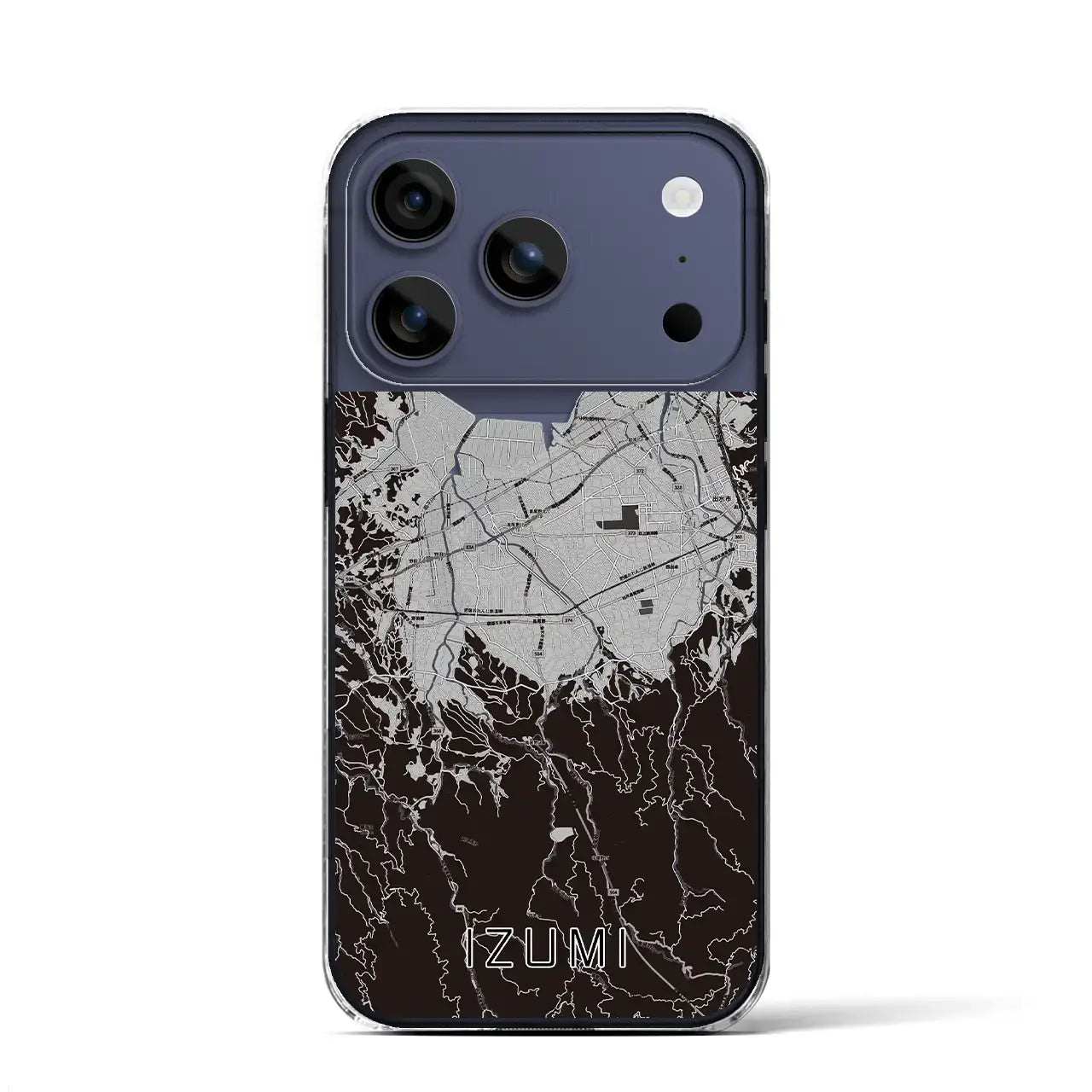 【出水(鹿児島県)】地図柄iPhoneケース(クリアタイプ)